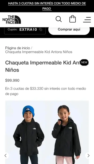 Chaqueta impermeable para niños The North Face - miniatura 4