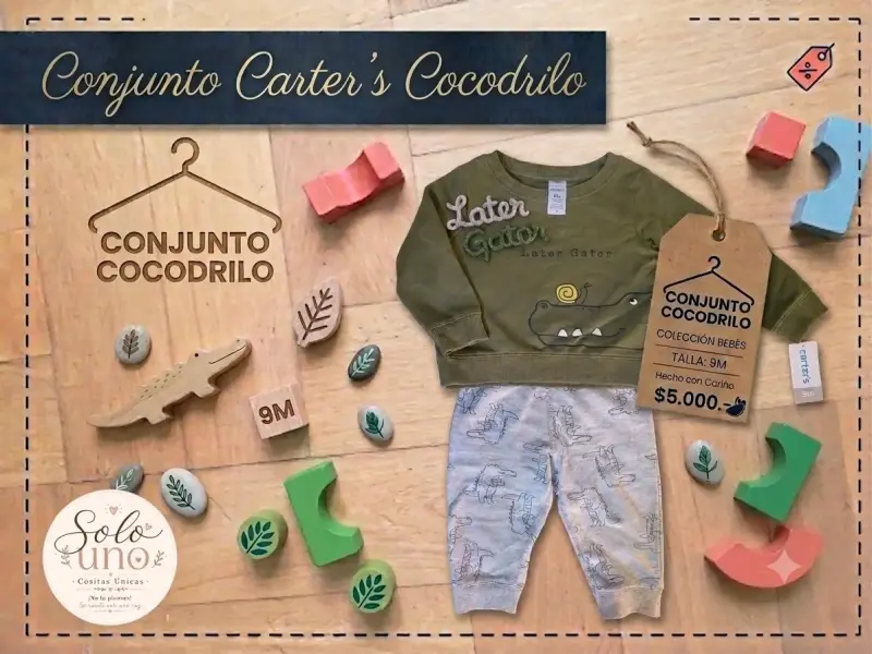 Conjunto de bebé Carter's Cocodrilo - 9M - 1