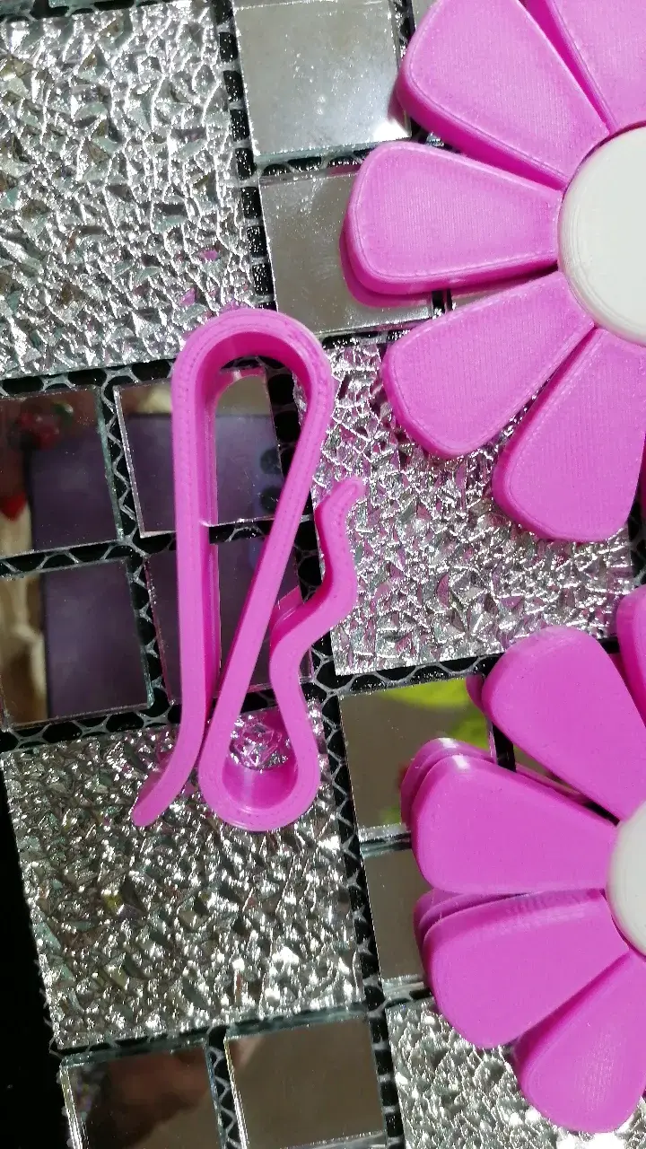 Posavasos en forma de flor rosa 3D - 2
