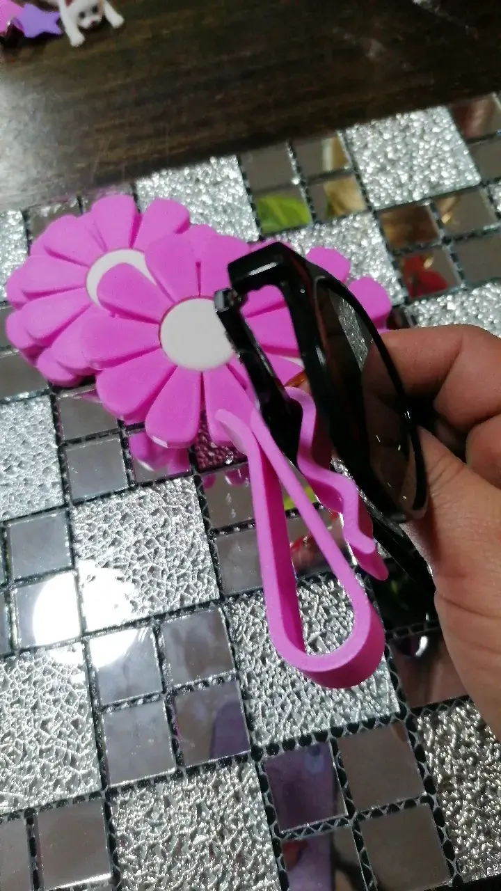 Posavasos en forma de flor rosa 3D - 5