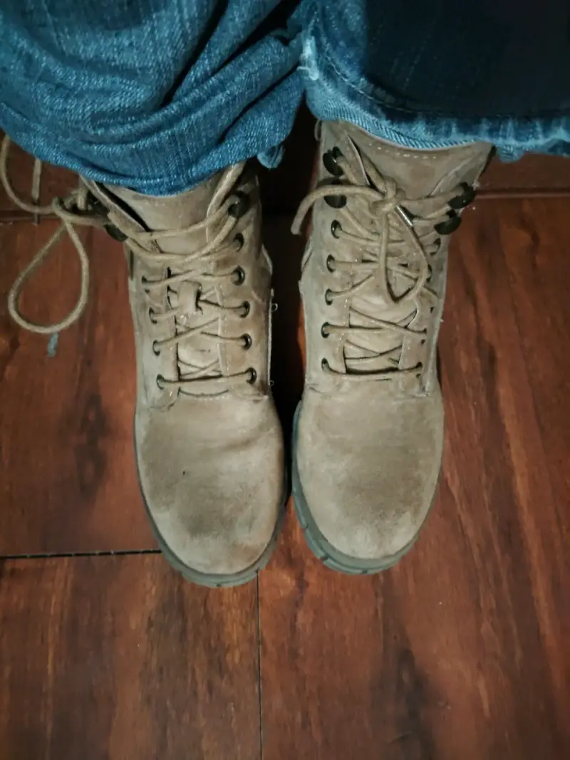 Botas de gamuza marrón con plataforma - 1