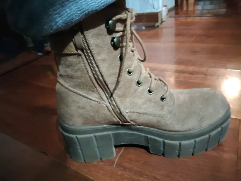 Botas de gamuza marrón con plataforma - 2