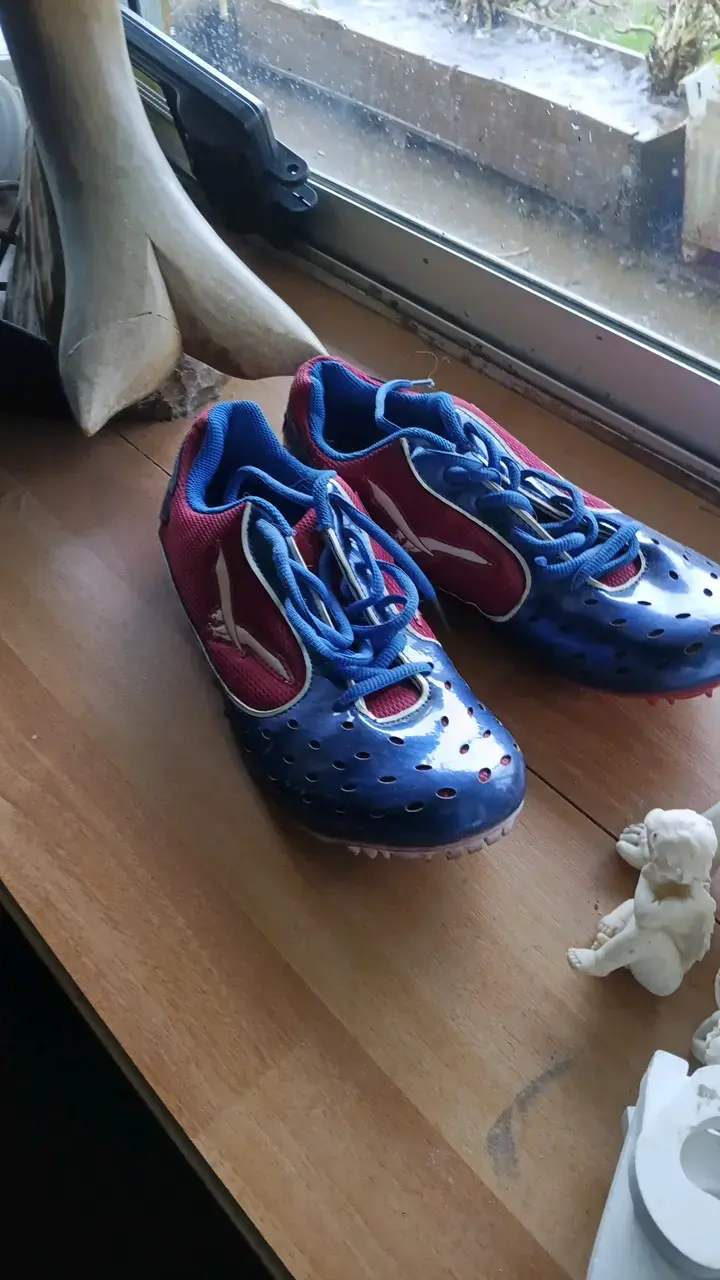 Zapatillas de Atletismo con Clavos Azul y Rojo - 3