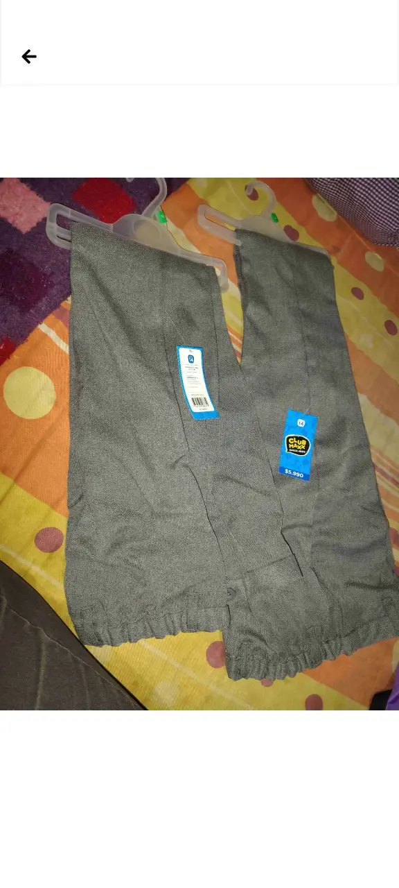Pantalones escolares grises talla 14