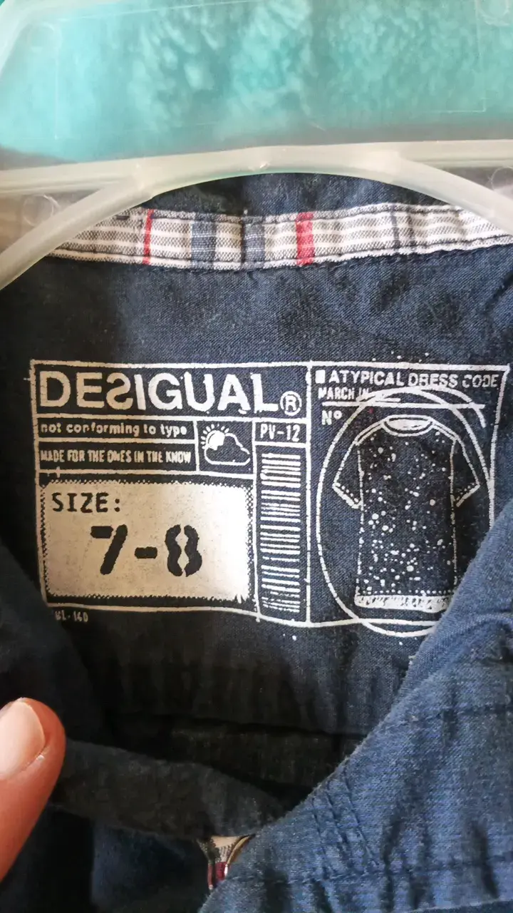 Camisa azul para niño Desigual talla 7-8 - 3