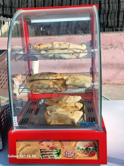 Vitrina Calentador de Alimentos Roja para Empanadas - miniatura 2