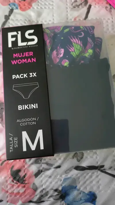 Pack de 3 bikinis de algodón para mujer FLS - miniatura 2