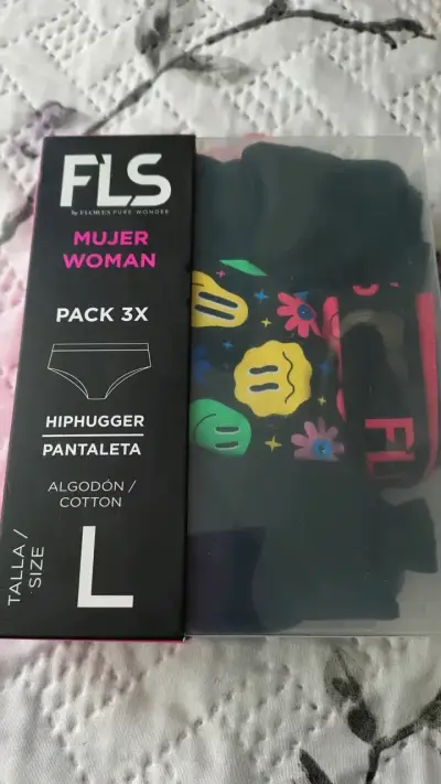Pack de 3 pantys hiphugger mujer FLS talla L - miniatura 1