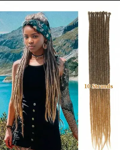Extensiones de Dreadlocks Sintéticas 10 Mechones - miniatura 1