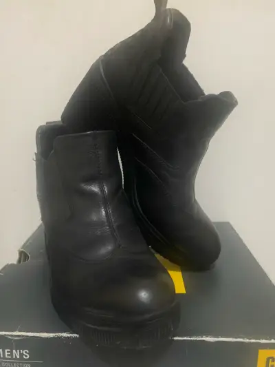Botines de cuero negro para mujer - miniatura 1