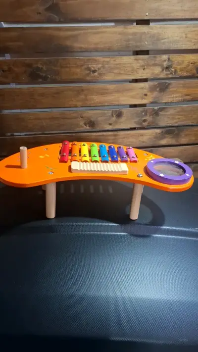 Xilófono infantil de madera multicolor - miniatura 1