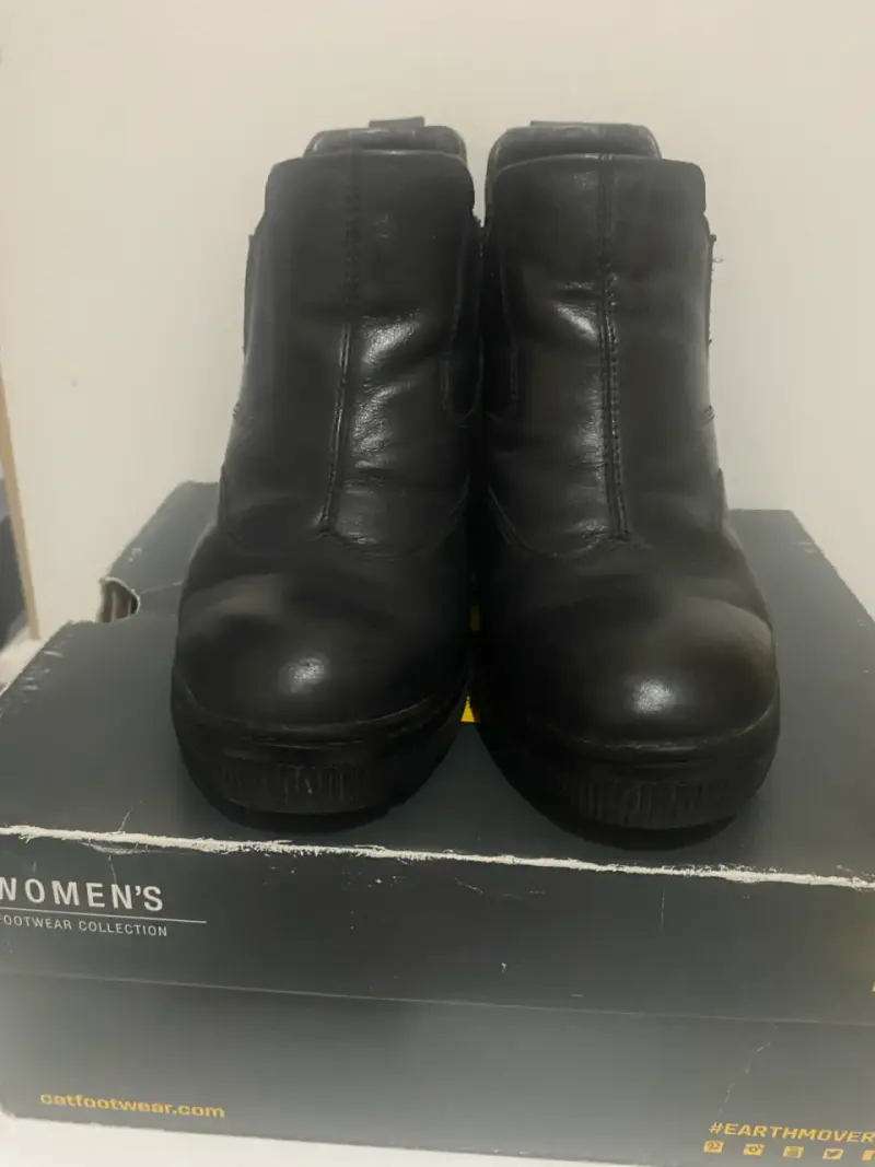 Botines de cuero negro para mujer - 3