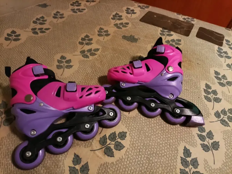 Patines en línea para niños color rosa y morado - 3