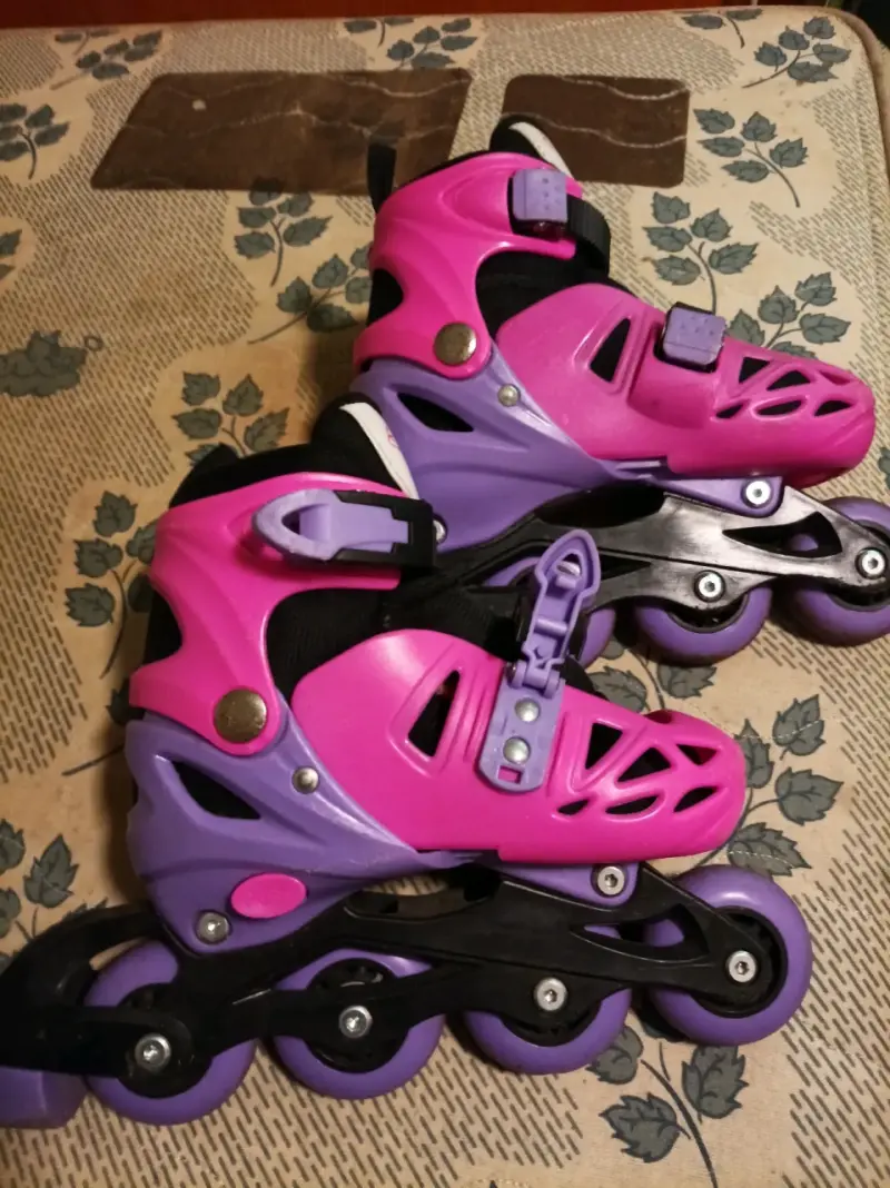 Patines en línea para niños color rosa y morado - 5