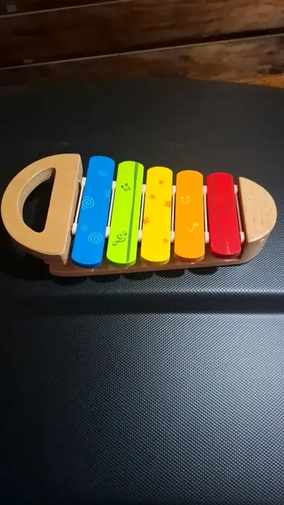 Xilófono infantil de madera multicolor - miniatura 1
