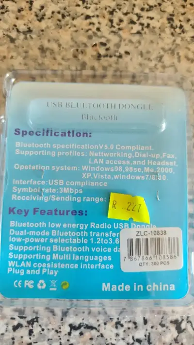 Adaptador USB Bluetooth CSR 5.0 para PC y dispositivos - miniatura 2