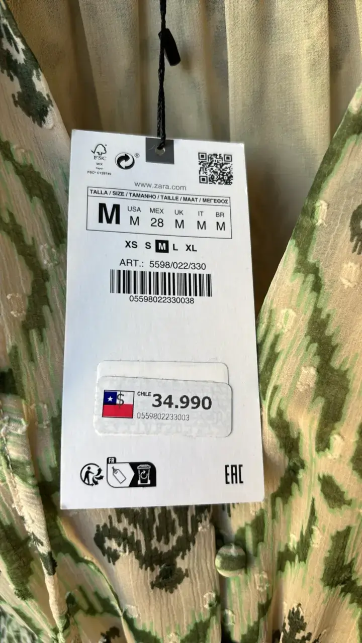 Vestido estampado bohemio Zara talla Mi - 4