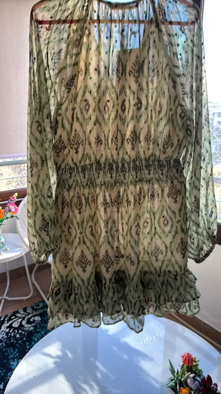 Vestido estampado bohemio Zara talla Mi - 5