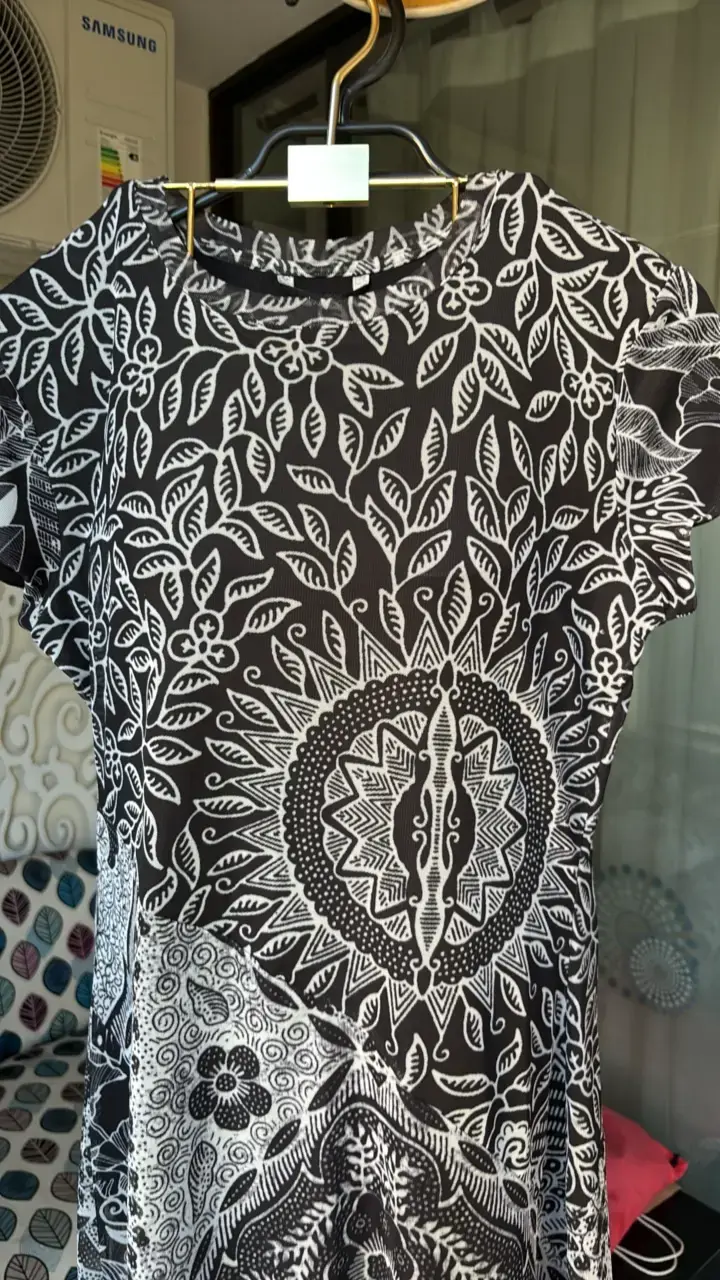Vestido Desigual tull negro con blanco - 2