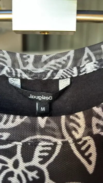 Vestido Desigual tull negro con blanco - miniatura 4