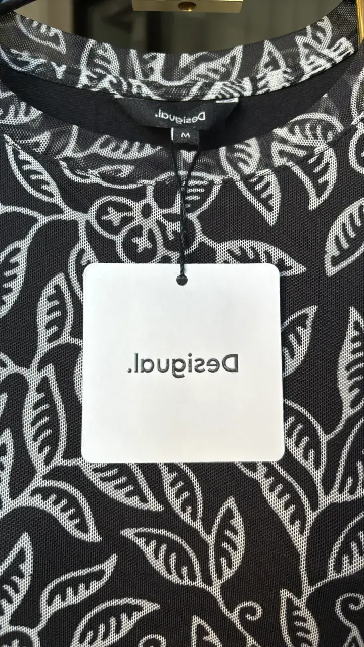 Vestido Desigual tull negro con blanco - 5