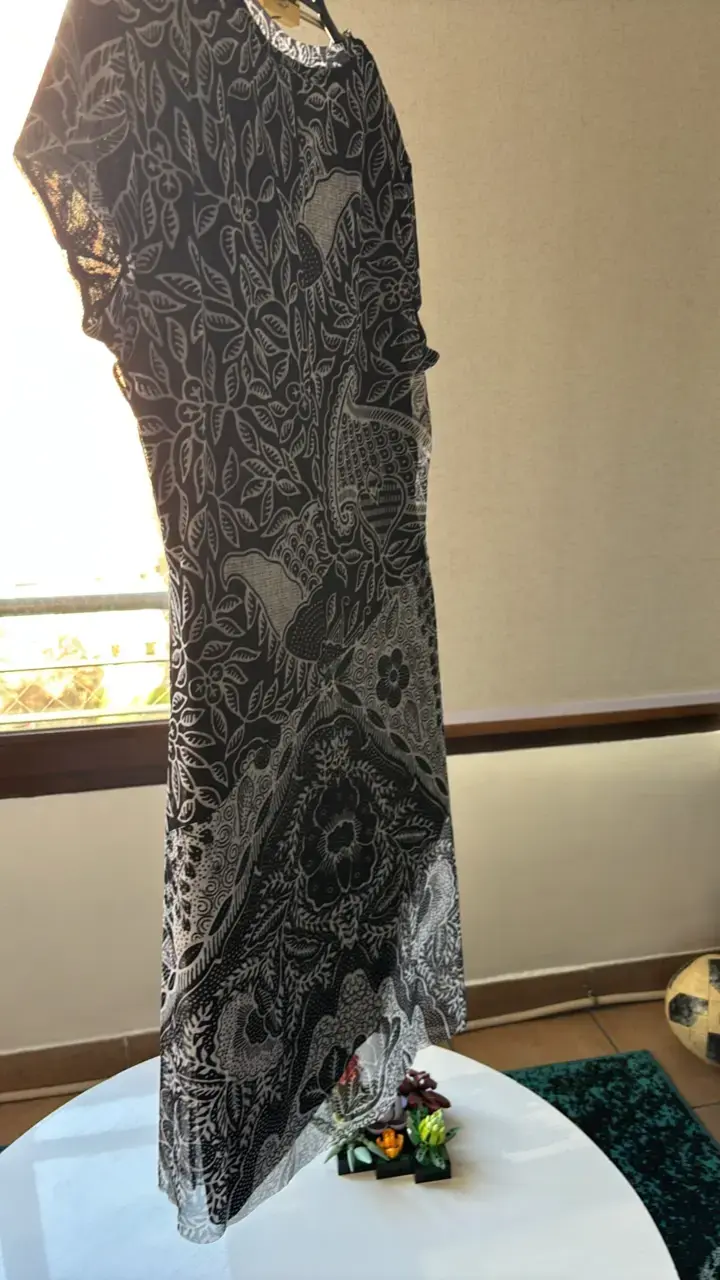 Vestido Desigual tull negro con blanco - 6