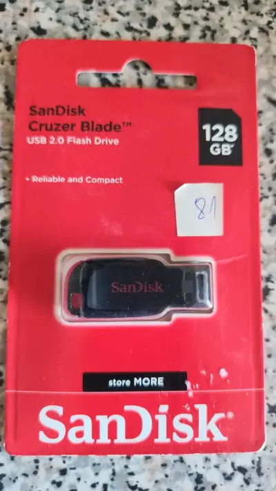 Pendrive SanDisk Cruzer Blade 128GB USB 2.0 - miniatura 1