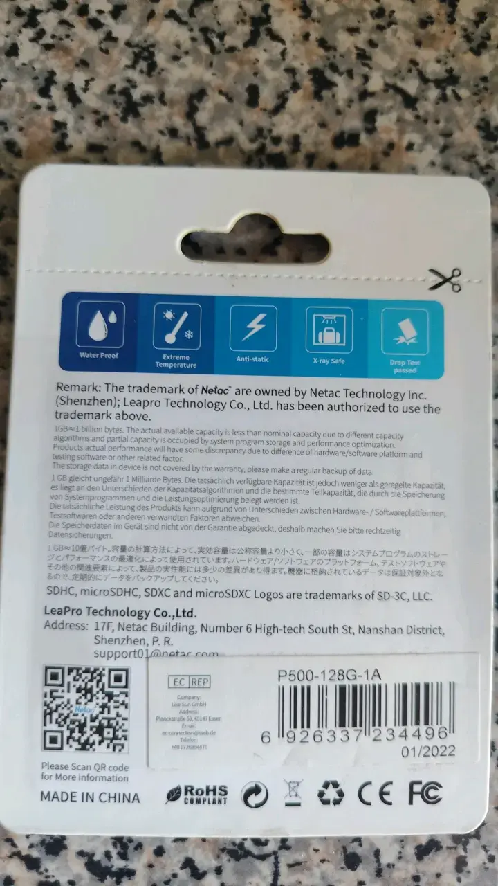 Tarjeta de Memoria MicroSDXC 128GB Netac - 2