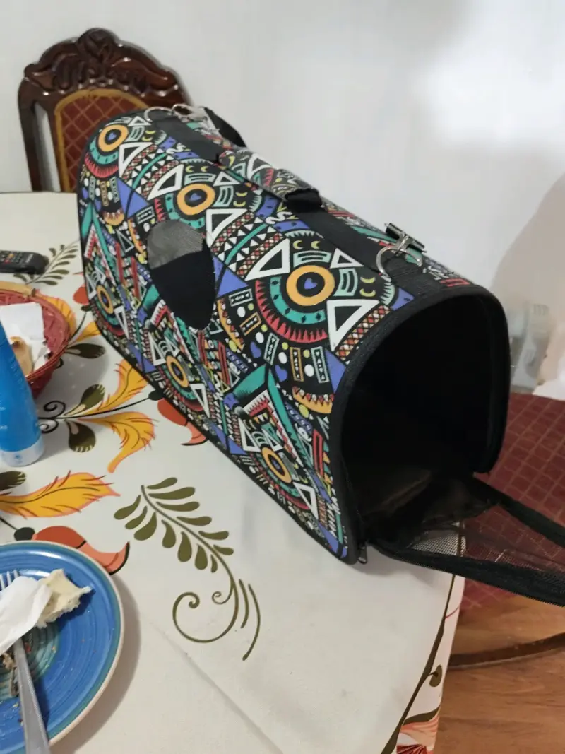 Bolso transportador para mascotas con diseño étnico - 2