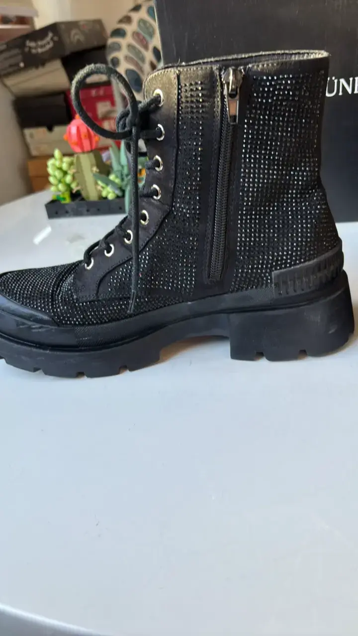 Botines negros con brillo Prüne para mujer - 3