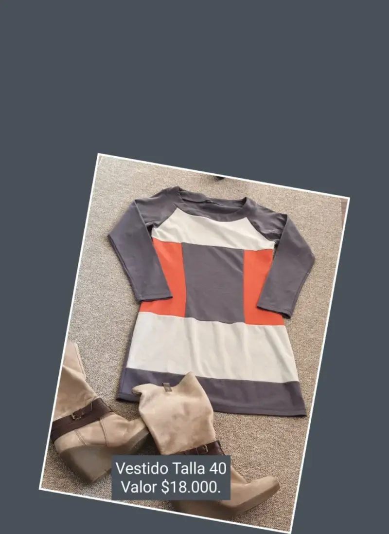 Vestido Liola estampado talla 40 - 5