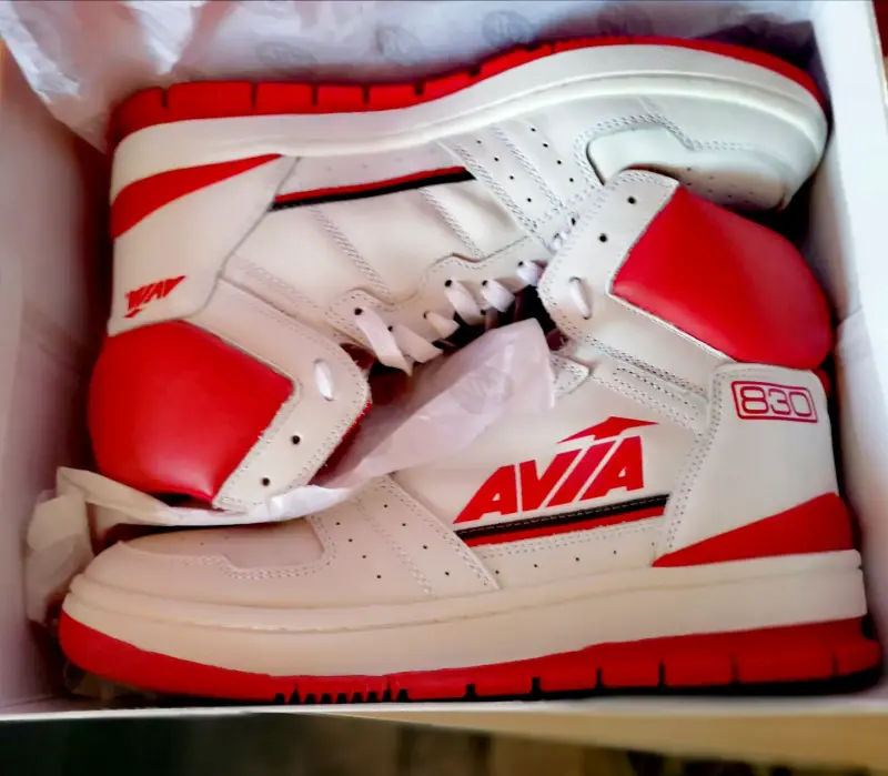 Zapatillas deportivas Avia 830 blancas y rojas - 2