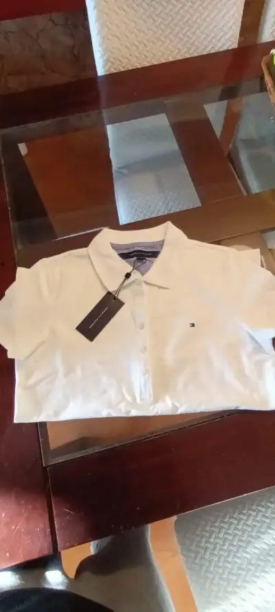 Polera Polo Blanca Tommy Hilfiger para Mujer - miniatura 2
