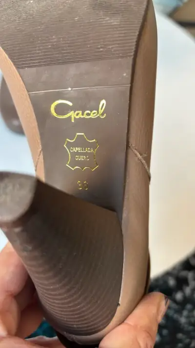 Botines Gacel de cuero marrón con tacón alto - miniatura 4
