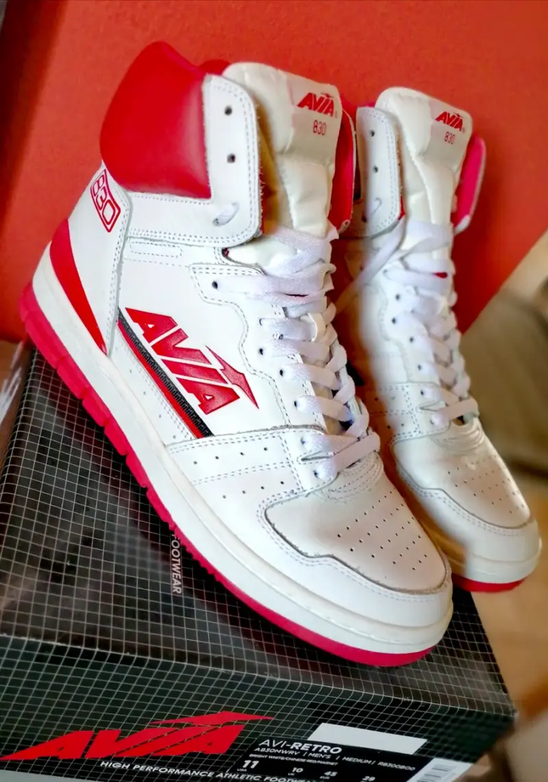 Zapatillas deportivas Avia 830 blancas y rojas - 2