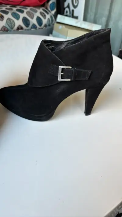 Botines de tacón hush puppies negro para mujer - miniatura 3