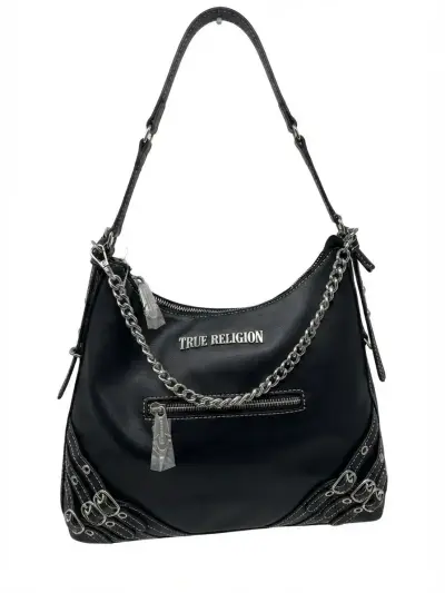 Bolso negro con cadena True Religion - miniatura 2
