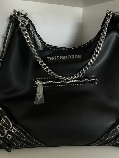 Bolso negro con cadena True Religion - miniatura 3