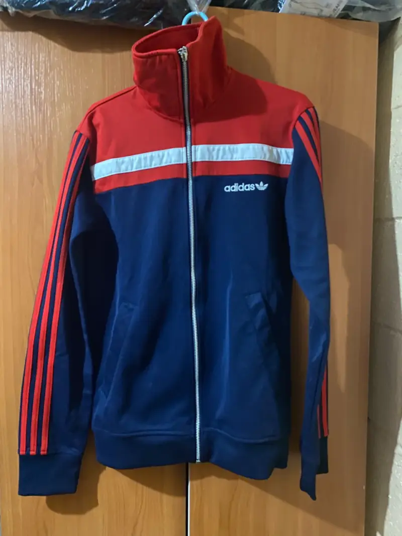 Full zip Adidas Original S roja y azul - 1