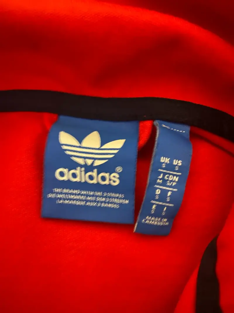 Full zip Adidas Original S roja y azul - 4