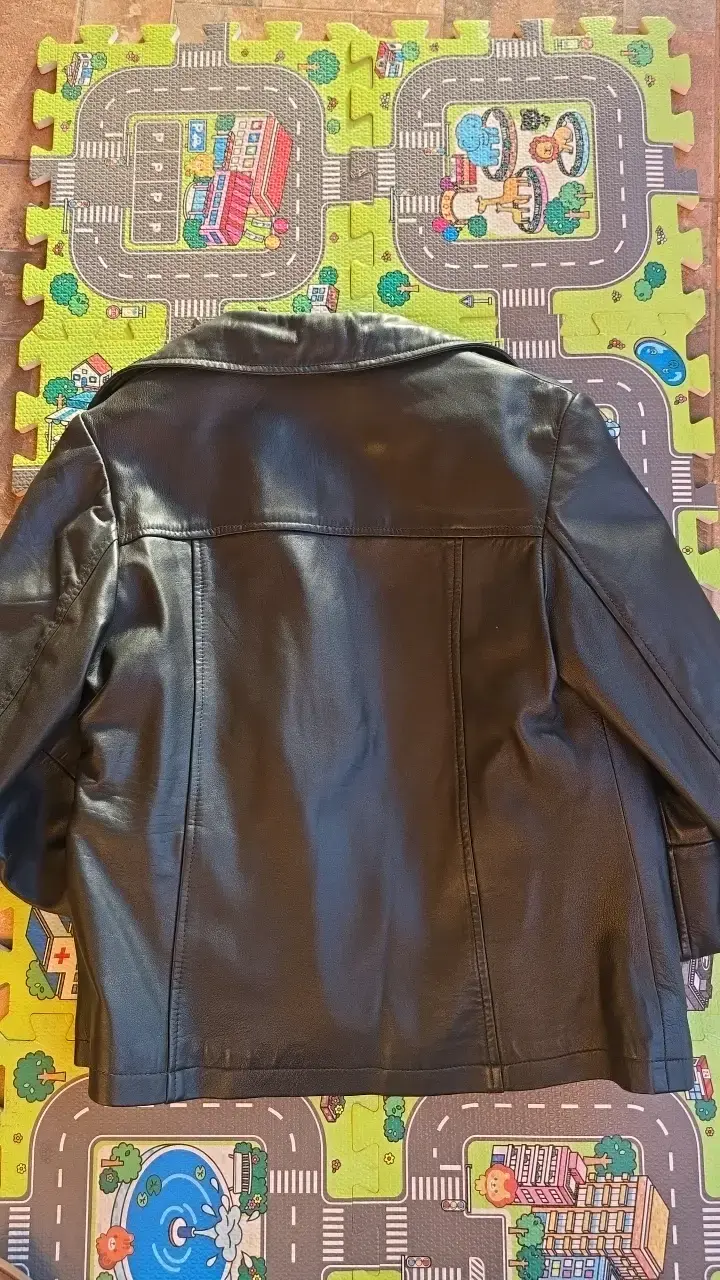 Chaqueta de cuero negra talla M - 3
