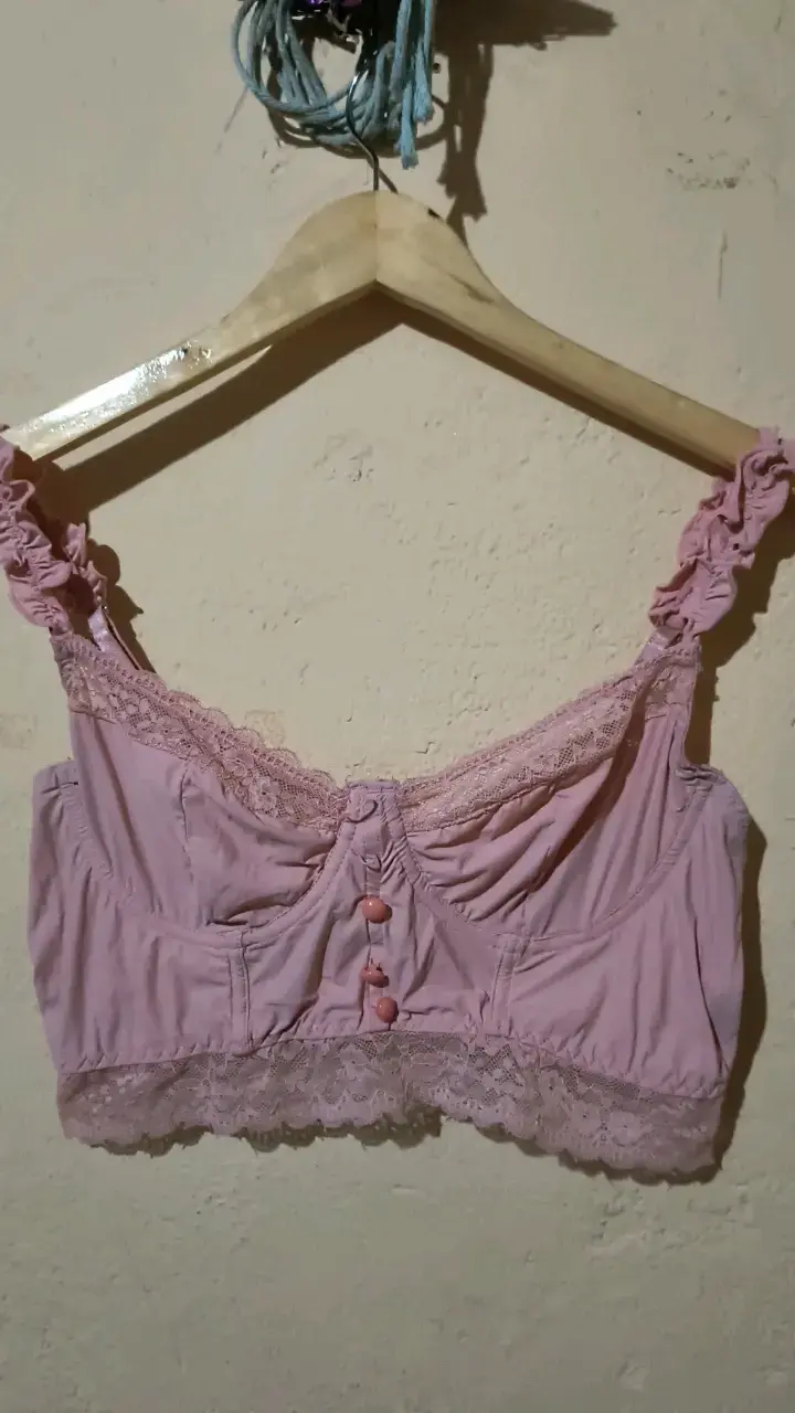 Top rosado con encaje para mujer - 1