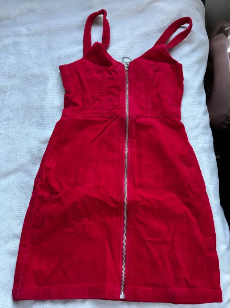 Vestido rojo HYM talla eu 32 con cierre frontal - 1