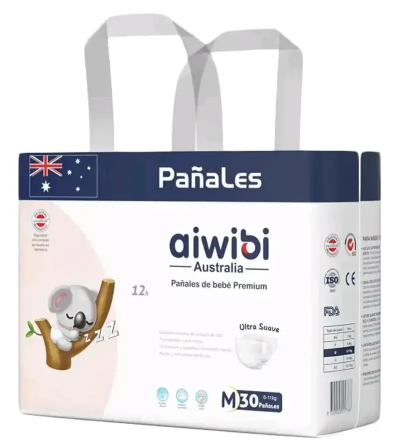 Pañales de Bebé Premium Aiwibi Australia Talla M - 3