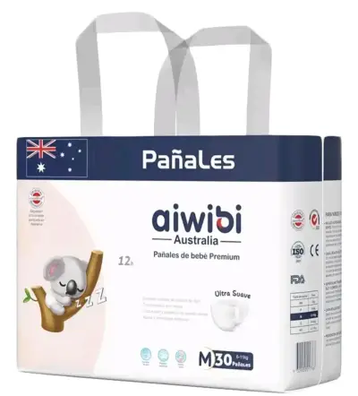 Pañales de Bebé Premium Aiwibi Australia Talla M - miniatura 3