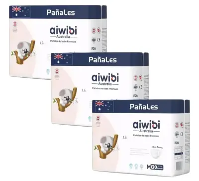 Pañales de Bebé Premium Aiwibi Australia Talla M - miniatura 4