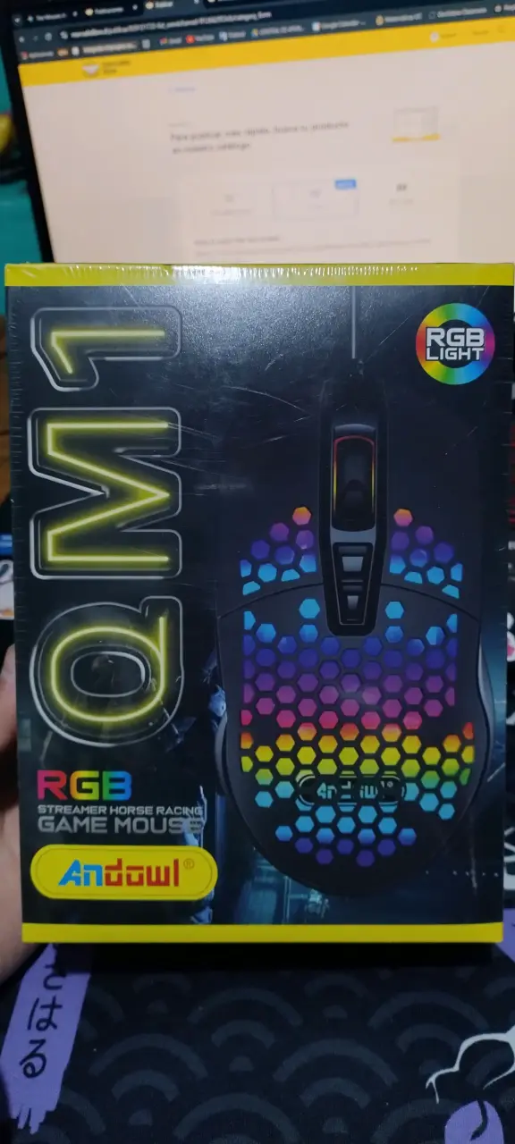 Mouse gamer RGB Andowl con diseño ergonómico - 1