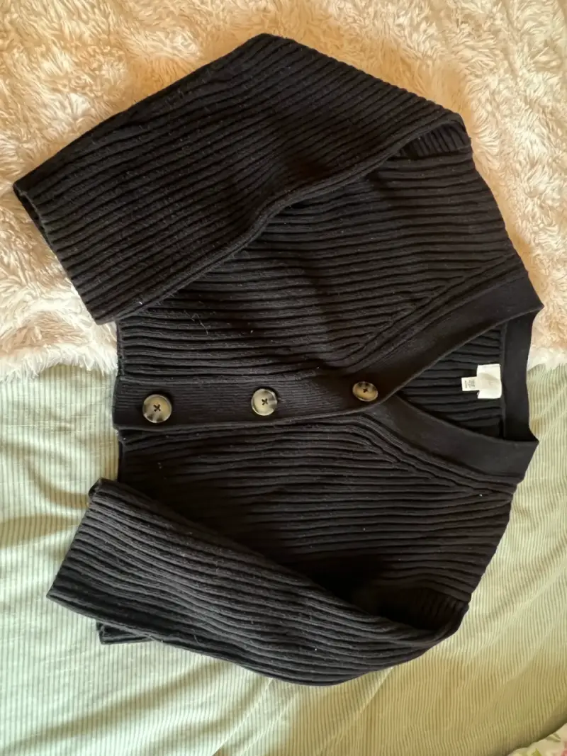 Cardigan negro de punto H&M para mujer - 1