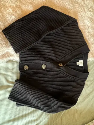 Cardigan negro de punto H&M para mujer - miniatura 1
