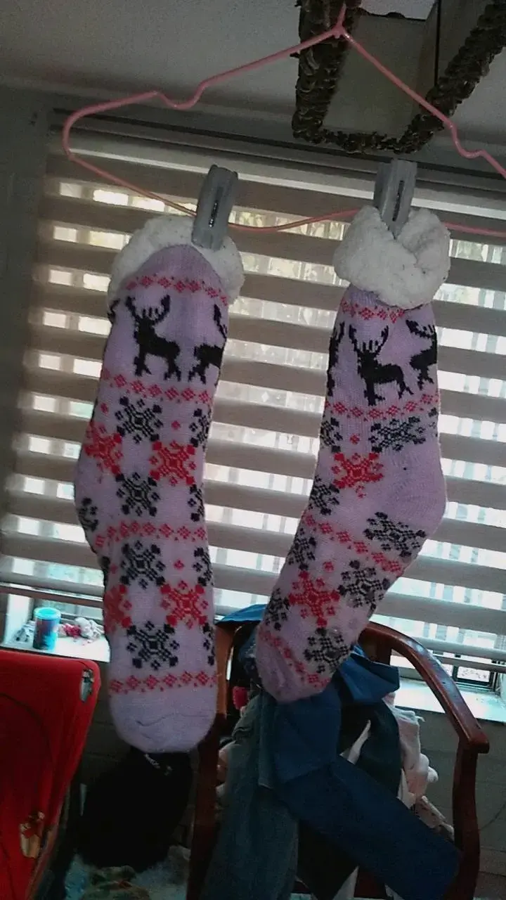 Calcetines de invierno con diseño de renos